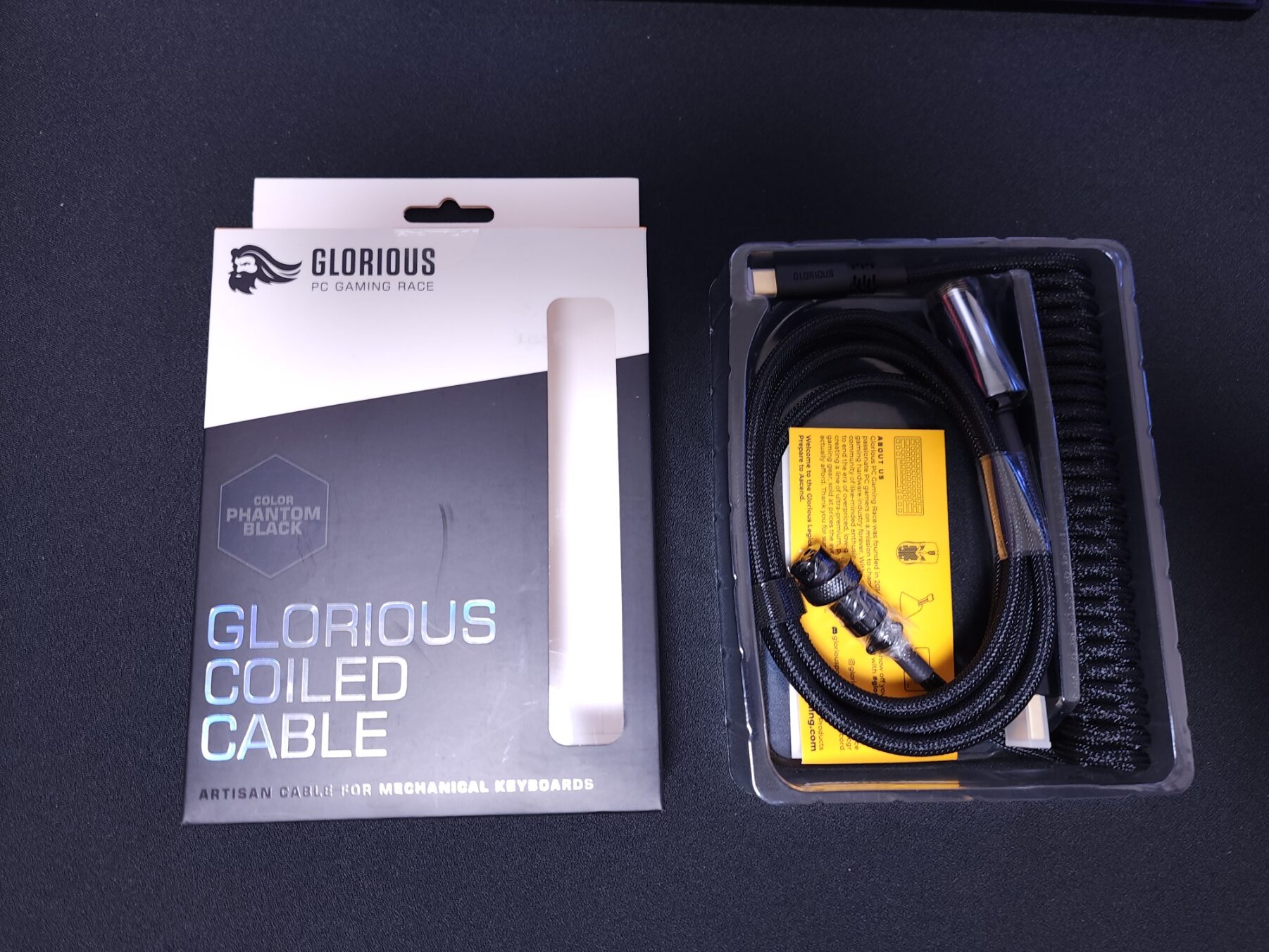 Glorious グロリアス コイルケーブル キーボード オレンジ USB Type-C